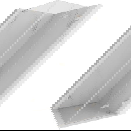 Mexen Lunar-F L сгъваема душ кабина, дясна, 80 x 80 cm, прозрачна, четкан никел - 836L-080-080-97-00-P