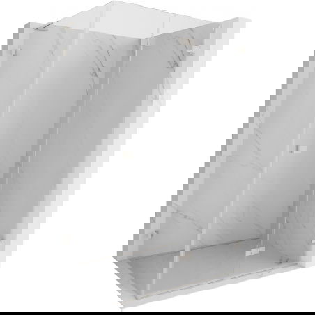 Mexen Lunar-F L сгъваема душ кабина дясна 100 x 90 см, прозрачна, матиран никел - 836L-100-090-97-00-P