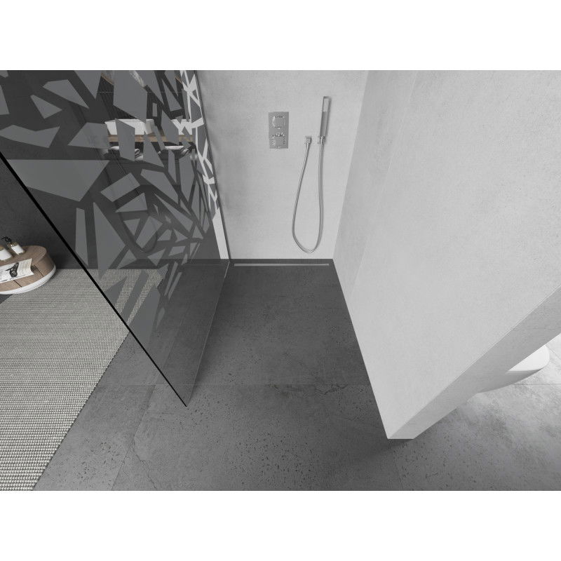 Mexen Kioto параван за душ Walk-in 80 x 200 см, бял дизайн 8 мм, хром - 800-080-101-01-85