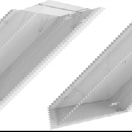 Mexen Lunar T дясна душ кабина с плъзгаща врата 125 x 70 см, прозрачна, четкан никел - 834T-125-070-97-00-P