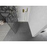 Mexen Kioto душ преграда Walk-in 130 x 200 см, бял модел 8 мм, златен - 800-130-101-50-85