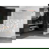 Mexen Kioto стена за душ Walk-in 70 x 200 см, бял мотив 8 мм, розово злато - 800-070-101-60-85