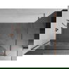Mexen Kioto стенен душ Walk-in 100 x 200 cm, бял модел 8 mm, розово злато - 800-100-101-60-85
