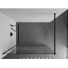 Mexen Kioto душ панел Walk-in 80 x 200 cm, бял модел 8 mm, черен - 800-080-101-70-85