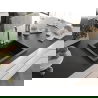 Mexen Elix гранитна мивка, 1-комора, 600 x 500 мм, черно/сребърен металик, хром сифон - 6525601005-73