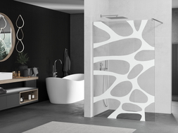 Mexen Kioto душова стена Walk-in 70 x 200 см, білий візерунок 8 мм, хром - 800-070-101-01-97