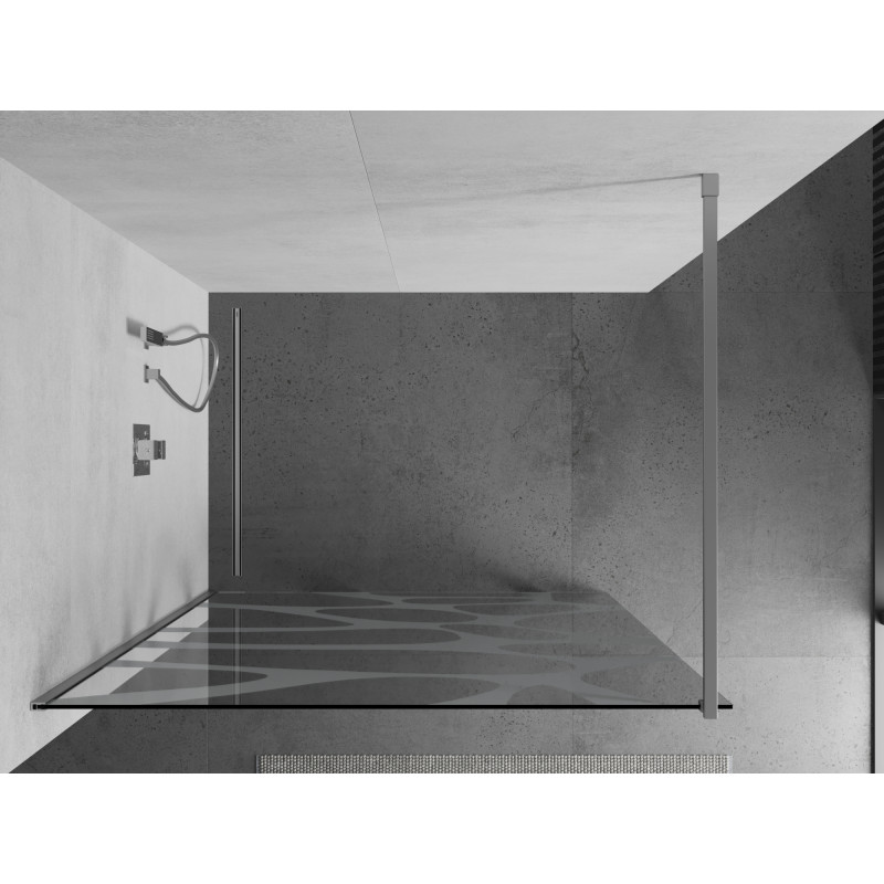 Mexen Kioto душ параван Walk-in 100 x 200 cm, бяла вълна 8 mm, хром - 800-100-101-01-97