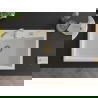 Mexen Elix гранитна мивка 1-коморна 800 x 500 mm, бял, златен сифон - 6527801005-20-G