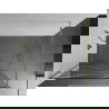 Mexen Kioto стена за душ Walk-in 100 x 200 cm, бяла вълна 8 мм, златно - 800-100-101-50-97