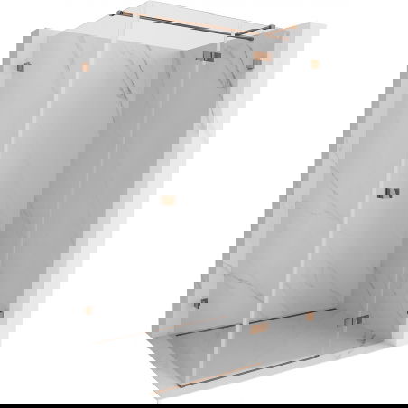 Mexen Lunar T кабина за душ с отваряща се врата на дясно 120 x 100 см, прозрачна, розово злато - 834T-120-100-60-00-P