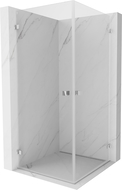 Mexen Lunar-B Duo душ кабина с отваряща се врата 70 x 70 cm, прозрачна, хром - 832-070L-070P-01-00