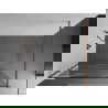 Mexen Kioto душ кабина Walk-in 110 x 200 cm, бяла вълна 8 mm, розово злато - 800-110-101-60-97