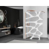 Mexen Kioto душ кабина Walk-in 130 x 200 см, бяла вълна 8 мм, розово злато - 800-130-101-60-97