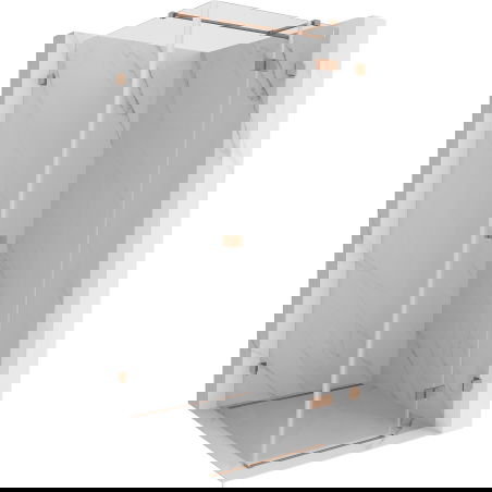 Mexen Lunar T душ кабина с панти, дясна 110 x 110 см, прозрачна, четкана мед - 834T-110-110-65-00-P