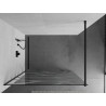 Mexen Kioto Душ параван Walk-in 100 x 200 см, бяла вълна 8 мм, черна - 800-100-101-70-97