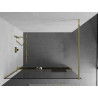 Mexen Kioto+ душ стена с рафт Walk-in 110 x 200 см, прозрачно, злато - 800-110-121-50-00