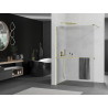 Mexen Kioto+ душ кабина с рафт Walk-in 140 x 200 см, прозрачна, златиста - 800-140-121-50-00