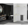Mexen Kioto+ душ стена с рафт Walk-in 70 x 200 см, матирано, злато - 800-070-121-50-30