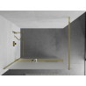 Mexen Kioto+ душ стена с рафт Walk-in 80 x 200 см, матирано, златно - 800-080-121-50-30