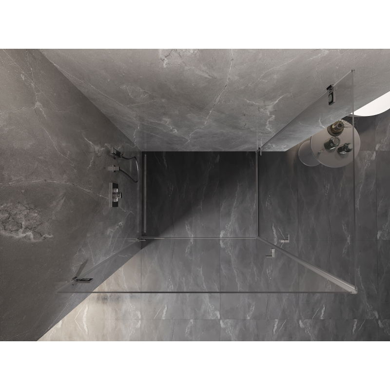 Mexen Lunar-B Duo душ кабина, люлееща се, 100 x 90 см, прозрачно, хром - 832-100L-090P-01-00