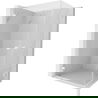 Mexen Lunar-B Duo душ кабина с врати 95 x 80 см, прозрачна, бяла - 832-095L-080P-20-00