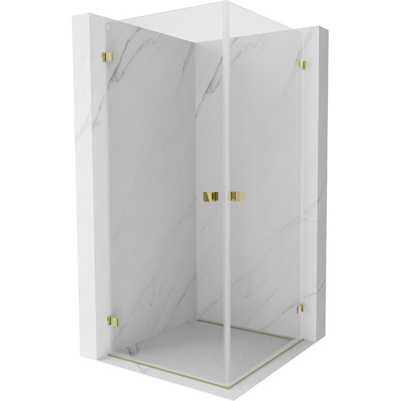 Mexen Lunar-B Duo душ кабина 70 x 70 см, прозрачна, златна - 832-070L-070P-50-00