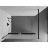 Mexen Kioto+ стена за душ с рафт Walk-in 80 x 200 см, матиран, черен - 800-080-121-70-30