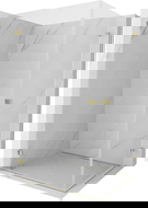 Mexen Lunar-B Duo душ кабина с врата 100 x 70 см, прозрачно, златно - 832-100L-070P-50-00