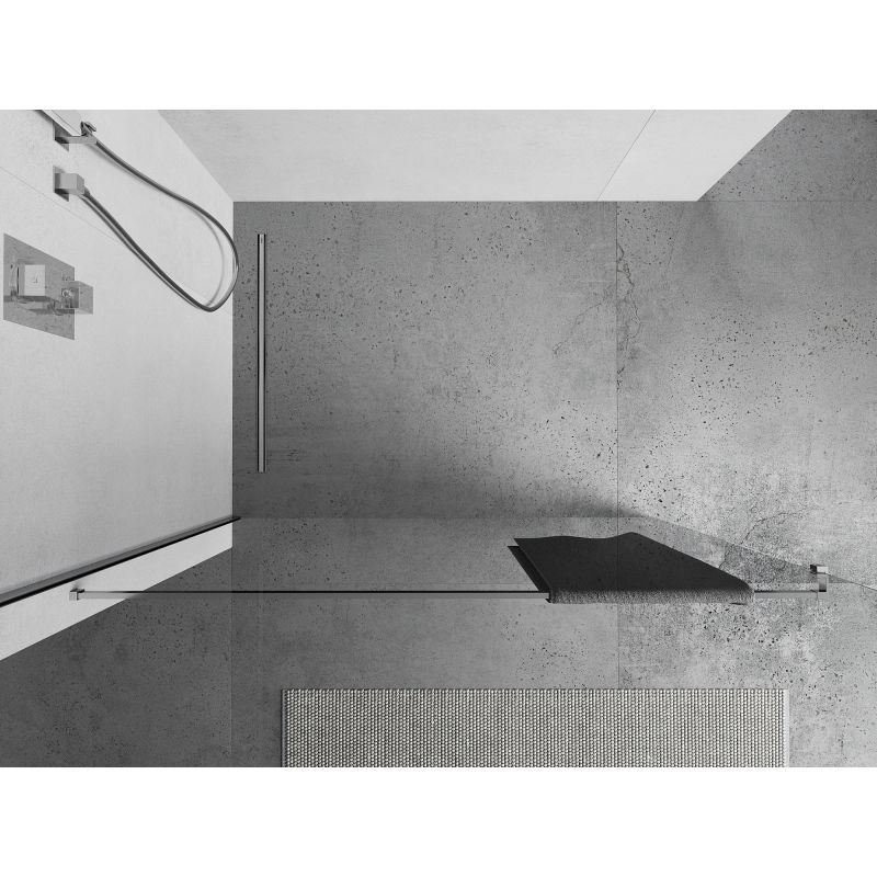 Mexen релинг за кърпи за стъклена стена на душ, хром - 800-06-01