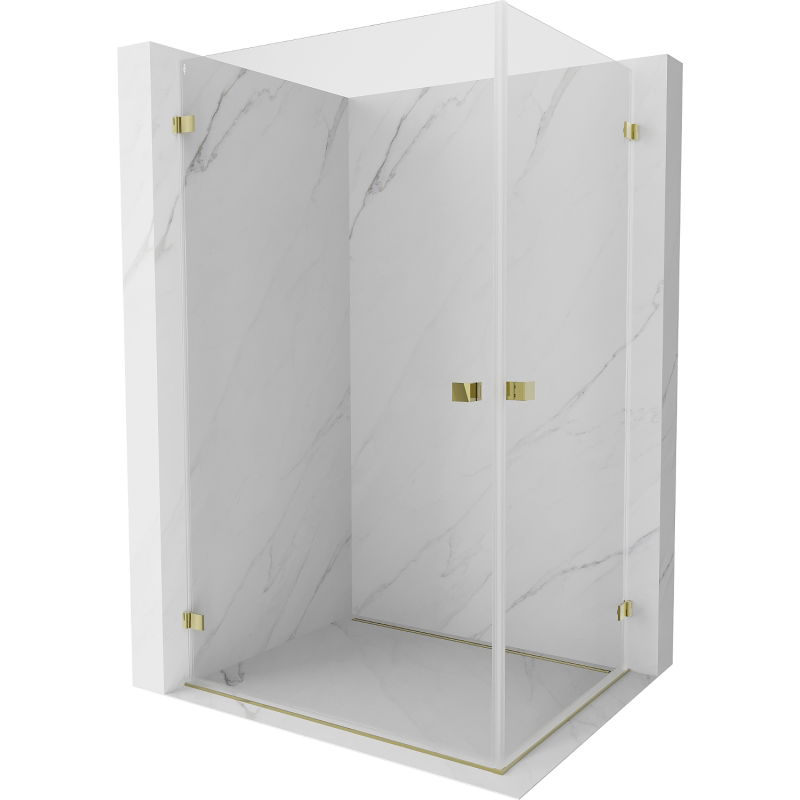 Mexen Lunar-B Duo душкабина 95 x 80 cm, прозрачна, златна - 832-095L-080P-50-00