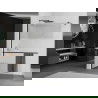 Mexen Kioto+ душ екран с рафт Walk-in 70 x 200 cm, прозрачен/матово, черен - 800-070-121-70-35