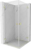 Mexen Lunar-B Duo душ кабина люлееща се 70 x 70 см, прозрачна, златна четка - 832-070L-070P-55-00