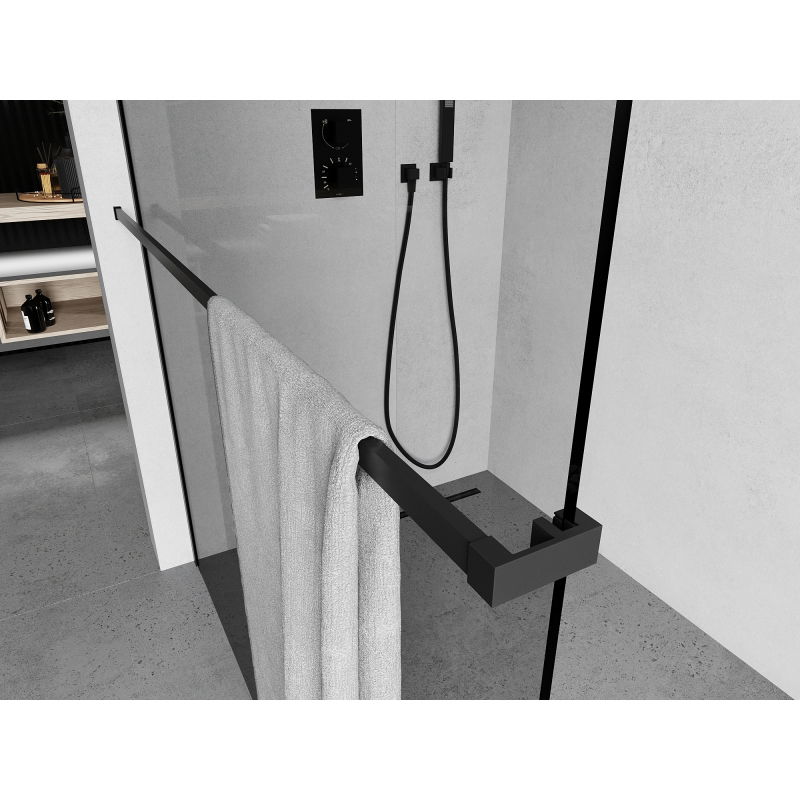 Mexen релинг за кърпи за душ параван, черен - 800-06-70