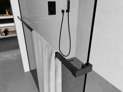 Mexen релинг за кърпи за душ параван, черен - 800-06-70