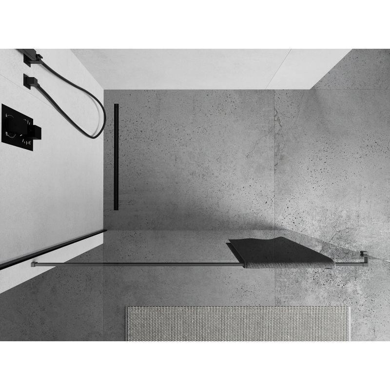 Mexen релсa за кърпи за душ стена, gun metal - 800-06-95