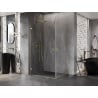 Mexen Lunar-B Duo Душ кабина с отварящи се врати 95 x 75 см, прозрачна, четкано злато - 832-095L-075P-55-00