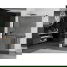 Mexen Kioto+ преграда за душ кабина с полка Walk-in 80 x 200 см, графит, черен - 800-080-121-70-40