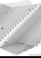 Mexen Lunar-B Duo душ кабина с отваряща се врата 90 x 70 см, прозрачна, розово злато - 832-090L-070P-60-00