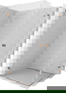 Mexen Lunar-B Duo душ кабина с отваряща се врата 100 x 95 см, прозрачна, розово злато - 832-100L-095P-60-00