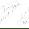 Mexen Lunar T душ кабина с подвижна врата, дясна 140 x 80 см, прозрачна, черна - 834T-140-080-70-00-P
