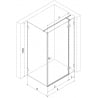 Mexen Lunar T обръщаема душ кабина дясна 120 x 100 см, прозрачна, черна - 834T-120-100-70-00-P