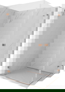 Mexen Lunar-B Duo душ кабина с врати тип „крило“ 100 x 70 см, прозрачна, матирана мед - 832-100L-070P-65-00