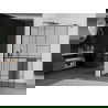 Mexen Kioto+ душ стена с рафт Walk-in 90 x 200 cm, черен модел, черен - 800-090-121-70-78