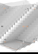 Mexen Lunar-B Duo душ кабина с отваряща се врата 85 x 80 cm, прозрачна, матирано медно покритие - 832-085L-080P-65-00