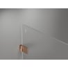 Мексен Lunar-B Duo душ кабина отваряща се 95 x 80 см, прозрачна, четкана мед - 832-095L-080P-65-00