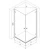 Mexen Lunar-B Duo душ кабина с врата 95 x 95 см, прозрачна, матова мед - 832-095L-095P-65-00