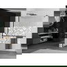 Mexen Kioto+ стена за душ с рафт Walk-in 100 x 200 см, бял модел, черен - 800-100-121-70-85