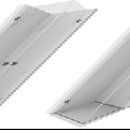 Mexen Lunar-B Duo душ кабина с врати 80 x 80 см, прозрачна, четка сива - 832-080L-080P-66-00