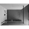 Mexen Kioto+ душ параван с рафт Walk-in 130 х 200 см, бял шарка, черен - 800-130-121-70-85