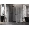 Mexen Lunar-B Duo душ кабина с отварящи се врати 95 x 90 cm, прозрачна, черна - 832-095L-090P-70-00